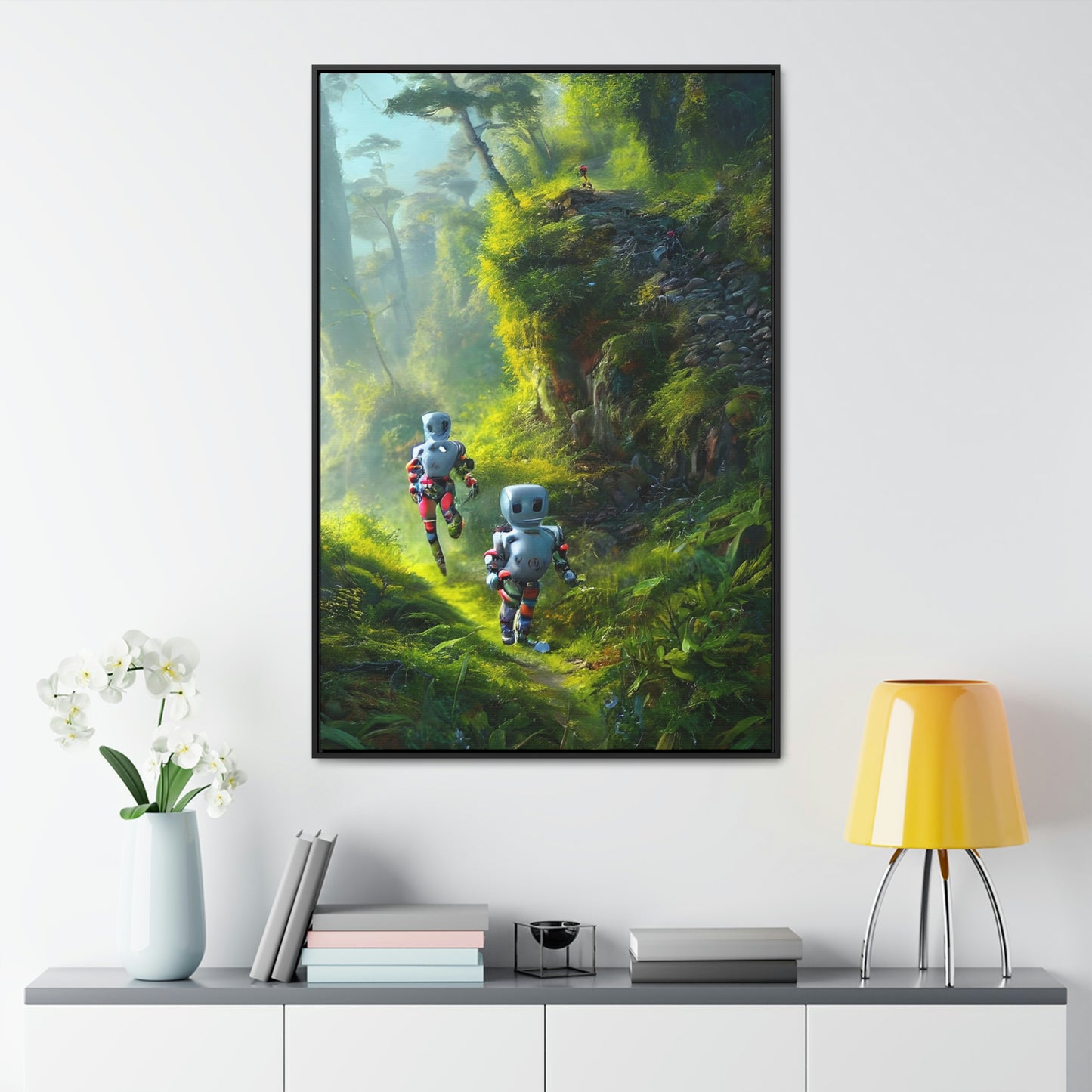 Automaton Trail Running #01 (Framed Gallery Wrapped Canvas)